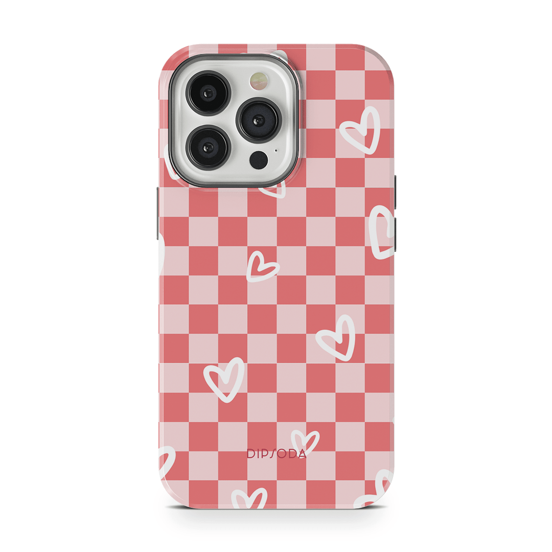 Hearts Checkerboard Phone Case