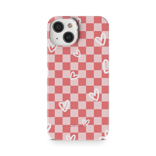 Hearts Checkerboard Phone Case