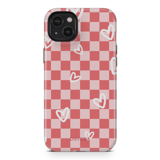 Hearts Checkerboard Phone Case