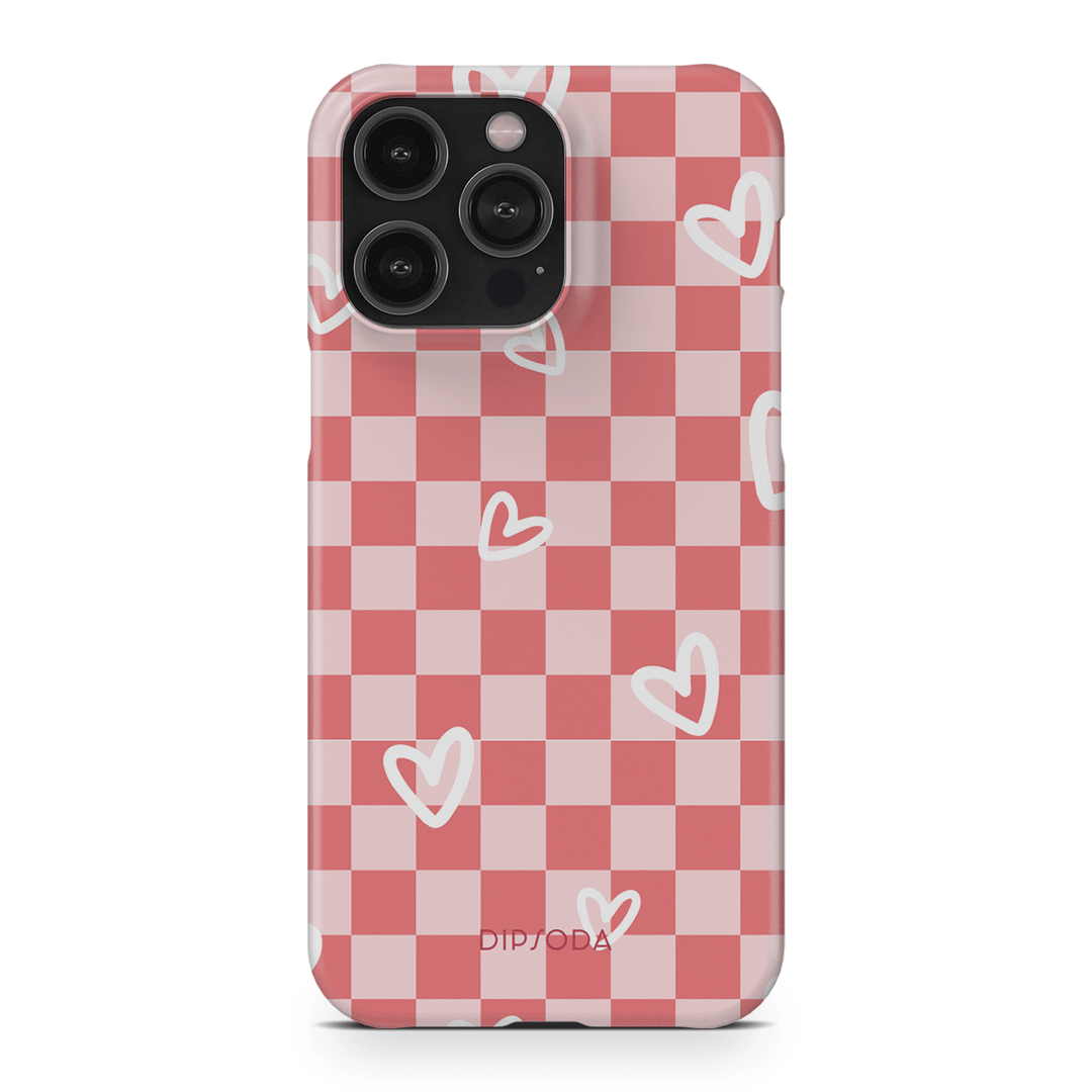 Hearts Checkerboard Phone Case