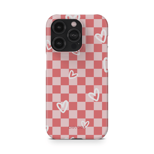 Hearts Checkerboard Phone Case