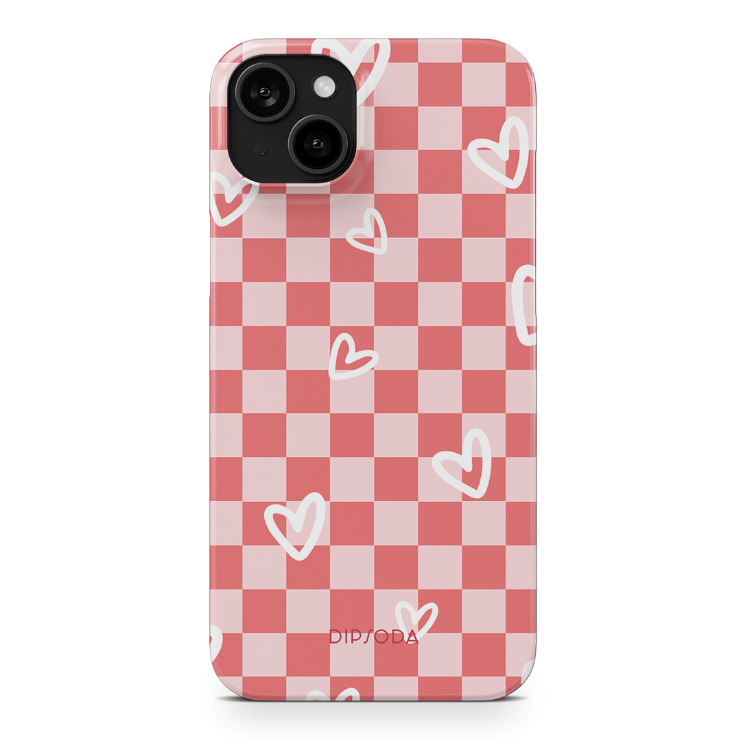 Hearts Checkerboard Phone Case