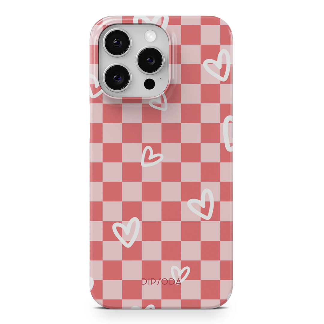 Hearts Checkerboard Phone Case