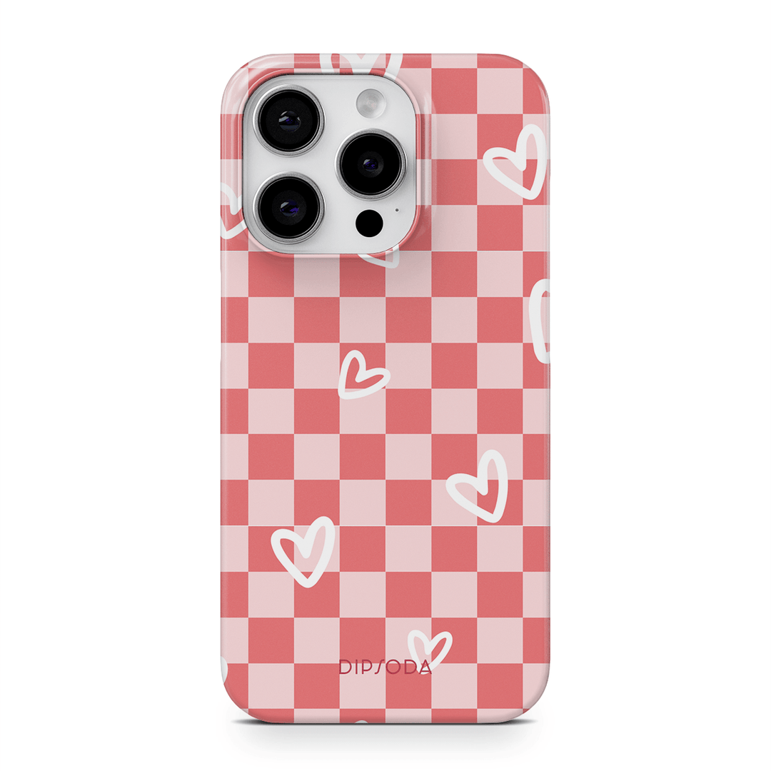 Hearts Checkerboard Phone Case