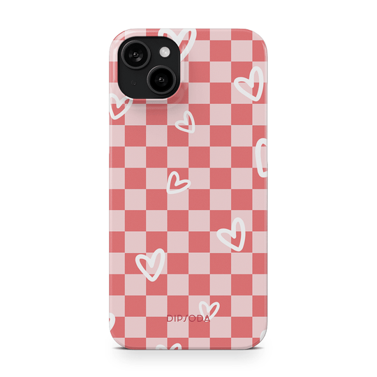 Hearts Checkerboard Phone Case