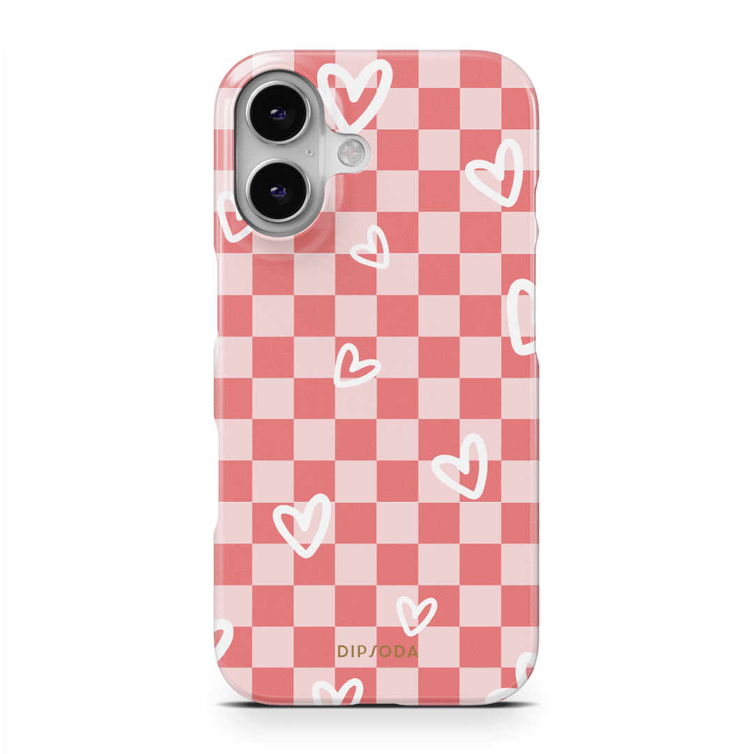 Hearts Checkerboard Phone Case