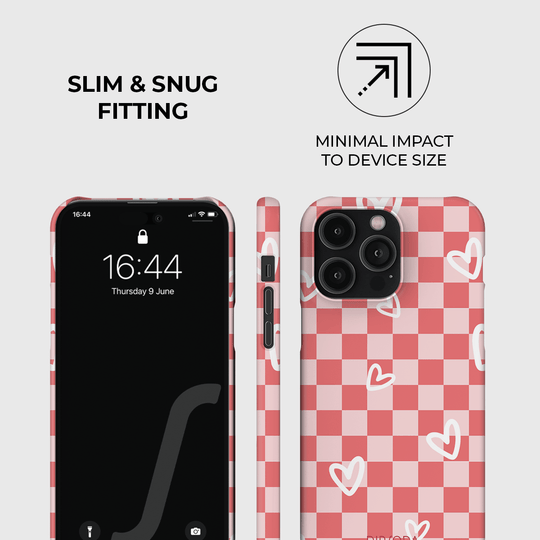 Hearts Checkerboard Phone Case