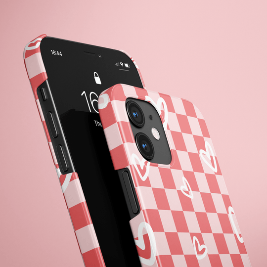 Hearts Checkerboard Phone Case