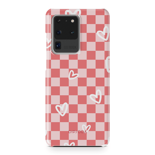 Hearts Checkerboard Phone Case