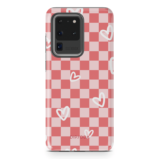 Hearts Checkerboard Phone Case