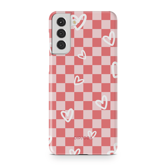 Hearts Checkerboard Phone Case