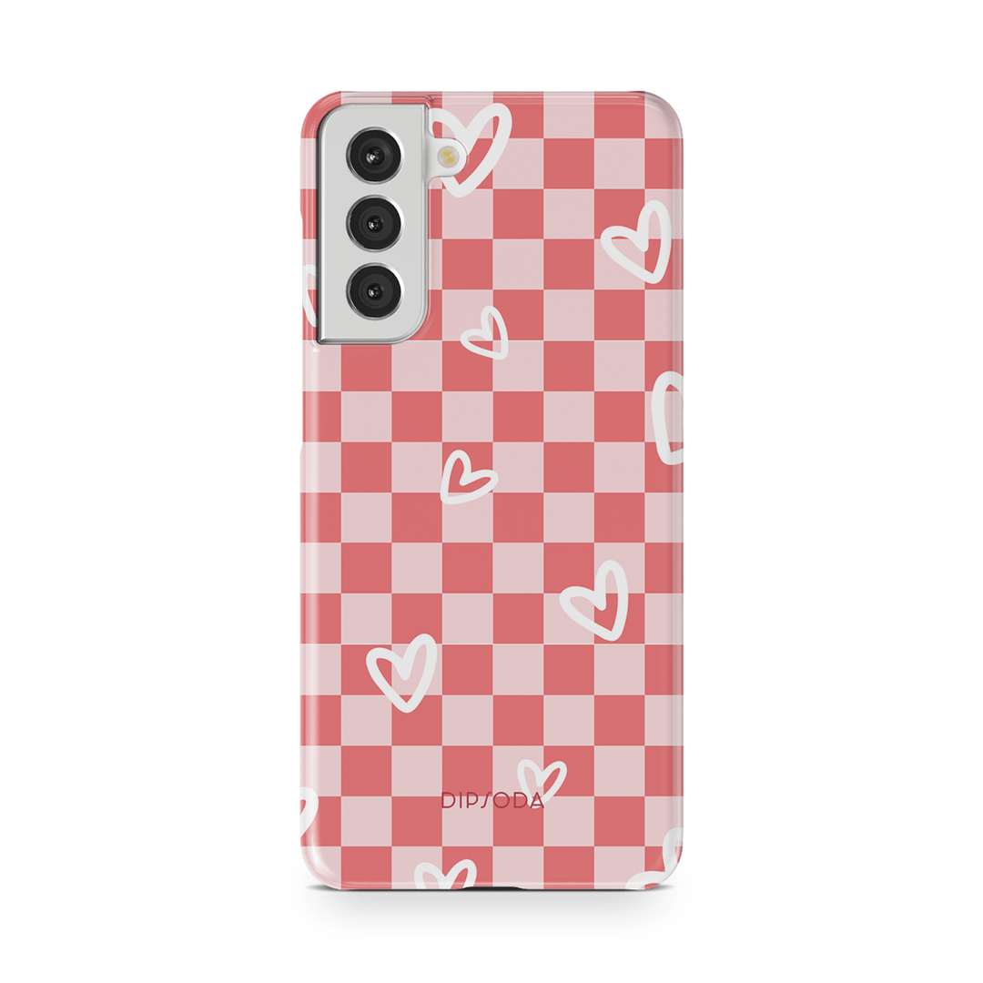 Hearts Checkerboard Phone Case