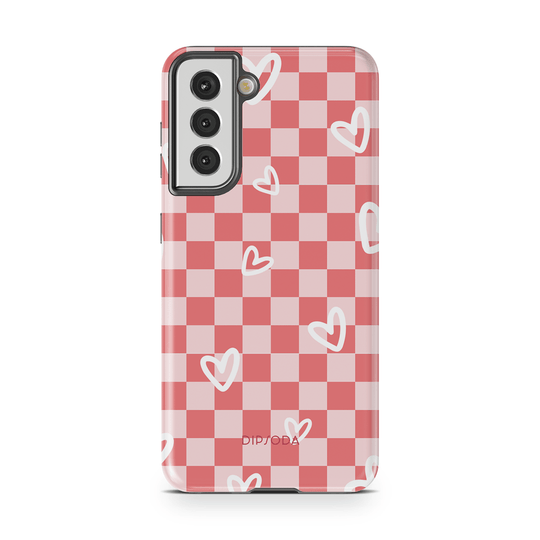 Hearts Checkerboard Phone Case