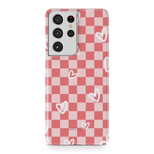 Hearts Checkerboard Phone Case