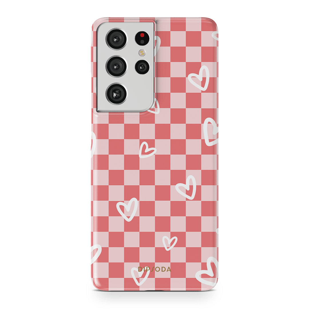 Hearts Checkerboard Phone Case