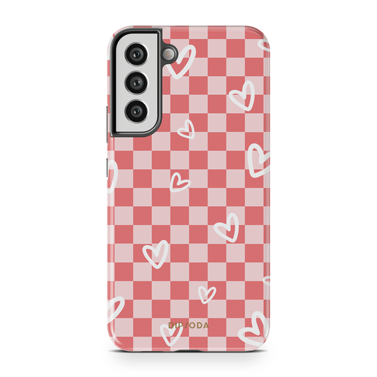 Hearts Checkerboard Phone Case