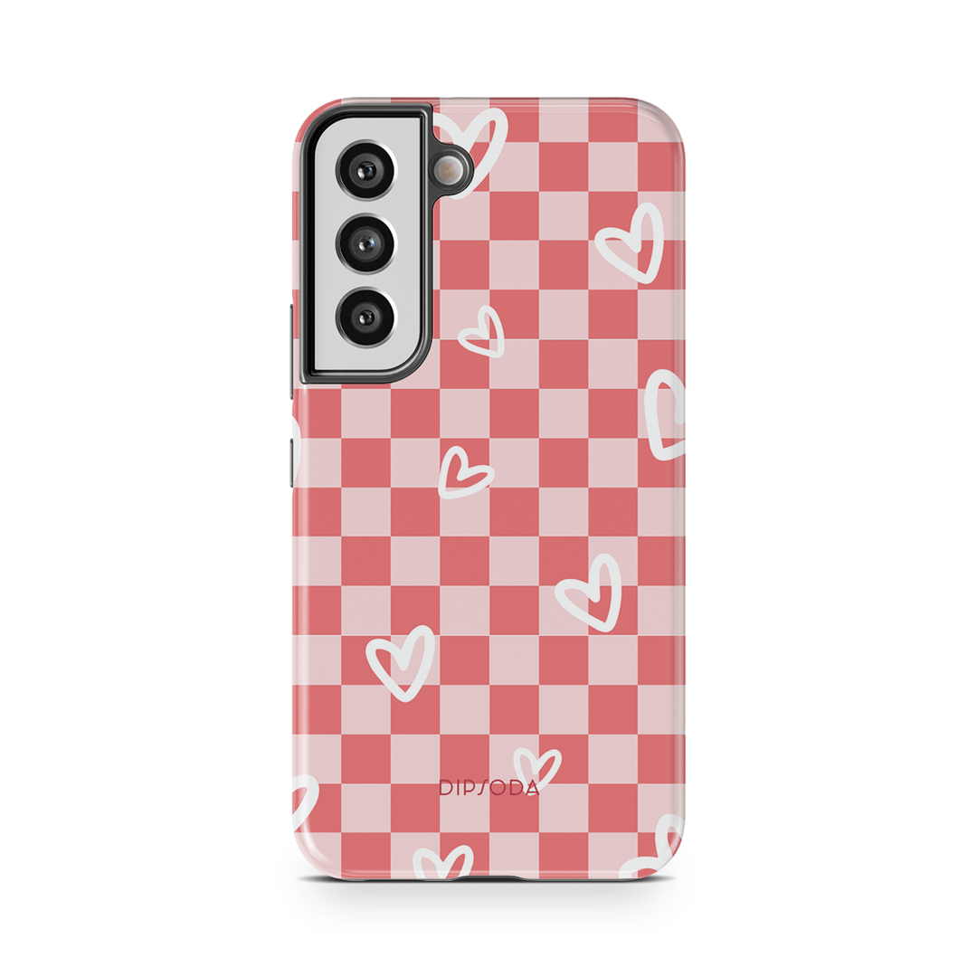 Hearts Checkerboard Phone Case