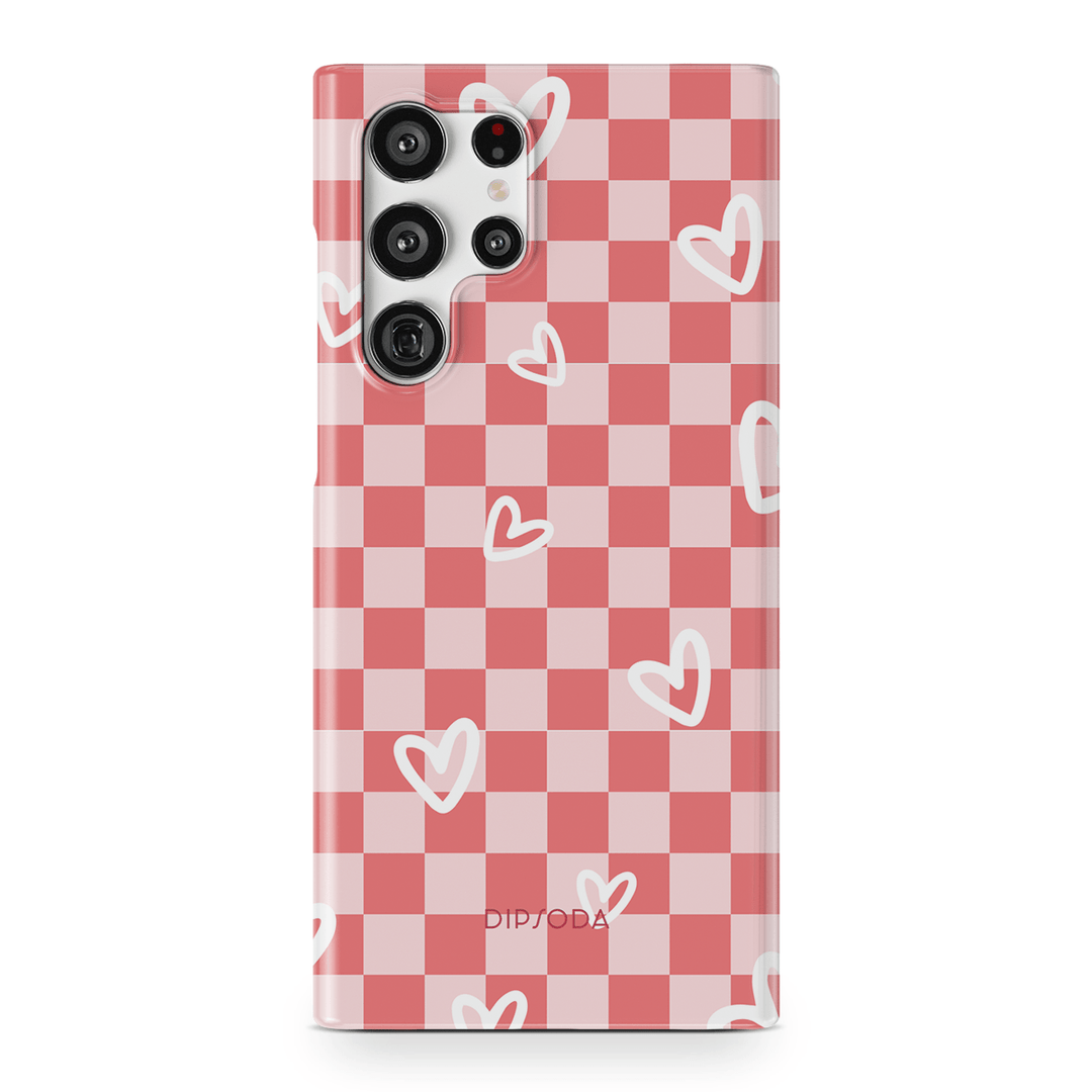 Hearts Checkerboard Phone Case