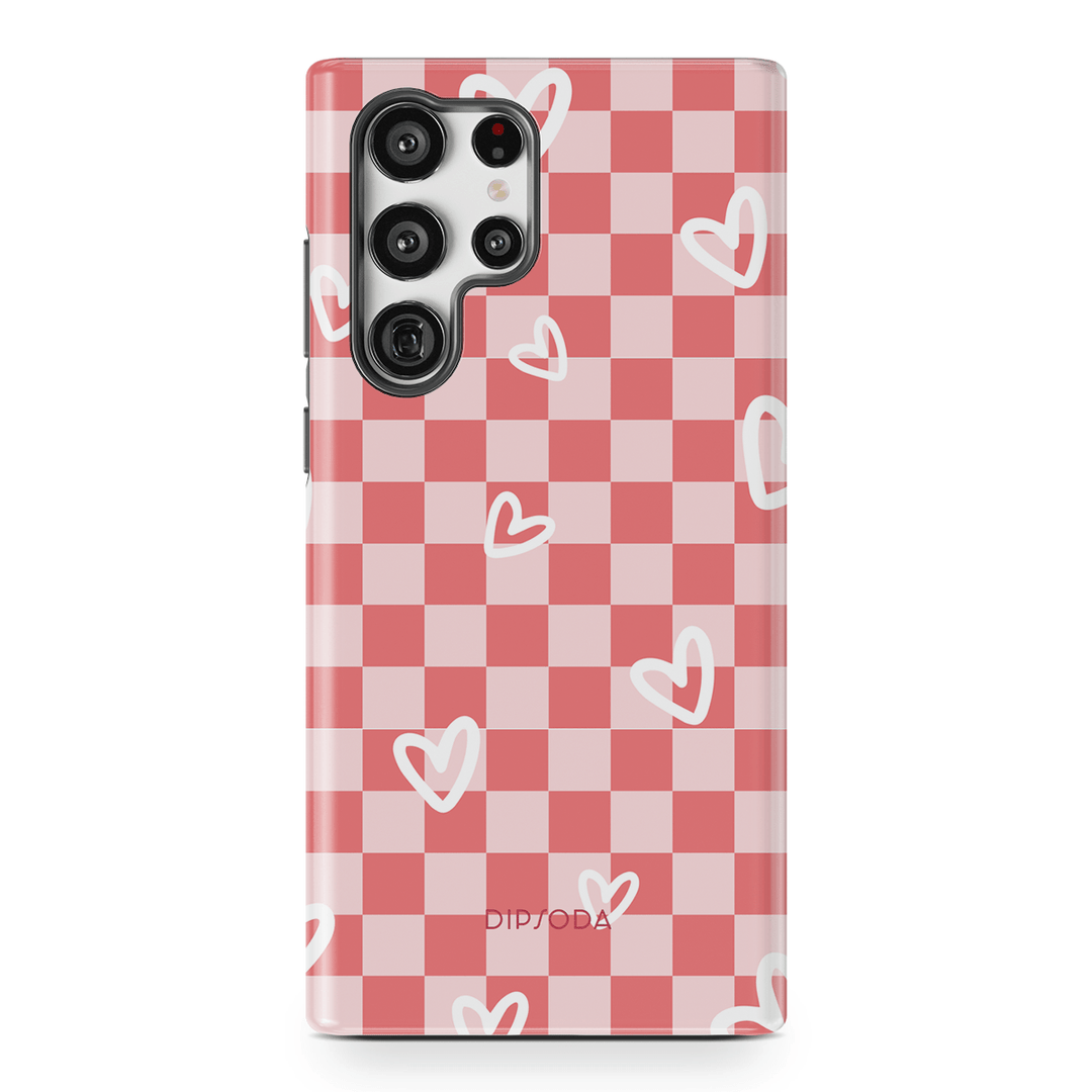 Hearts Checkerboard Phone Case