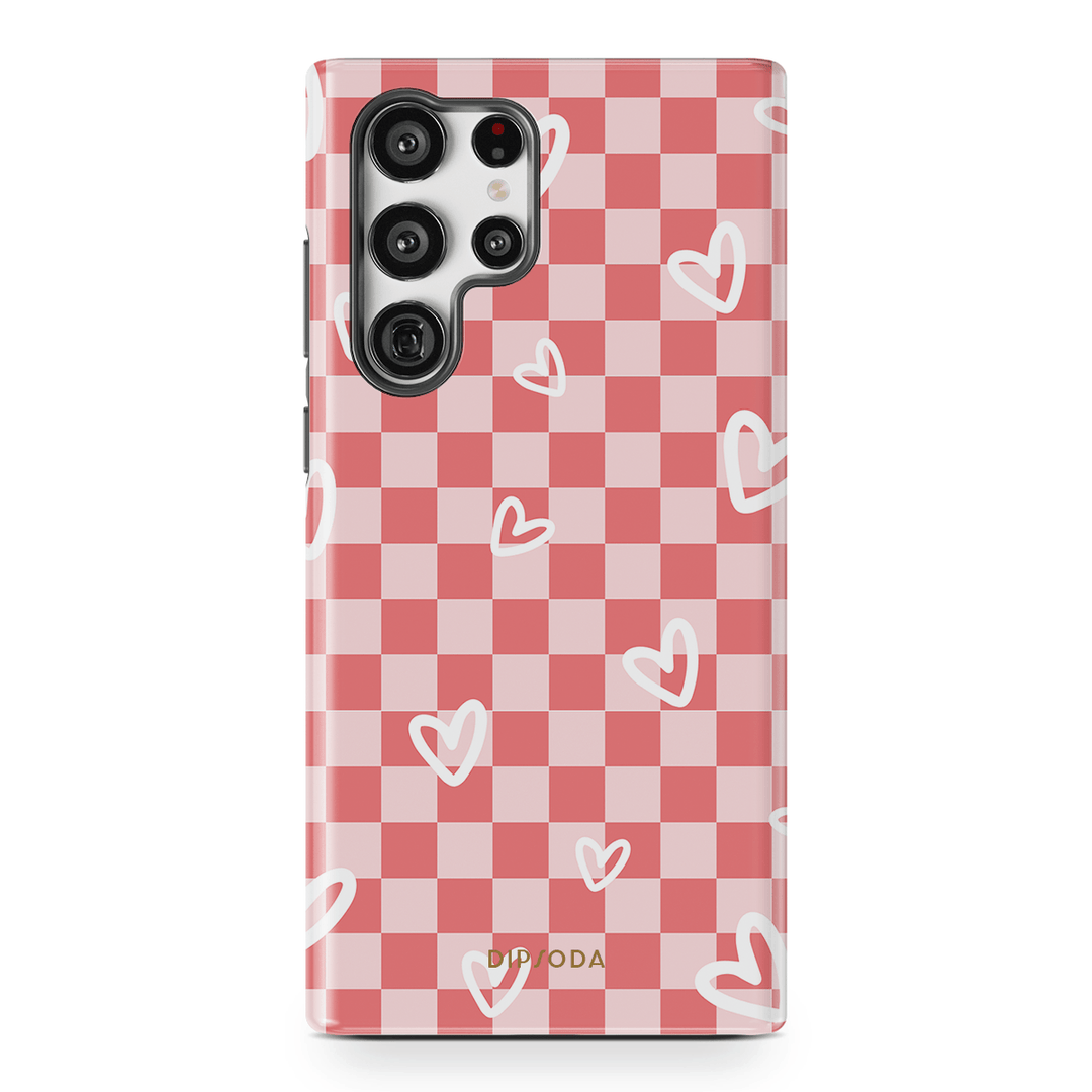 Hearts Checkerboard Phone Case