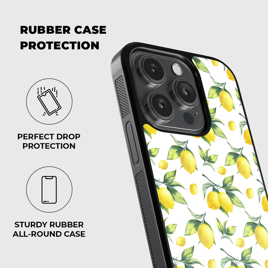 Lusty Lemons Rubber Phone Case