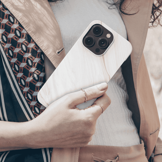 Marbled Cream Phone Case