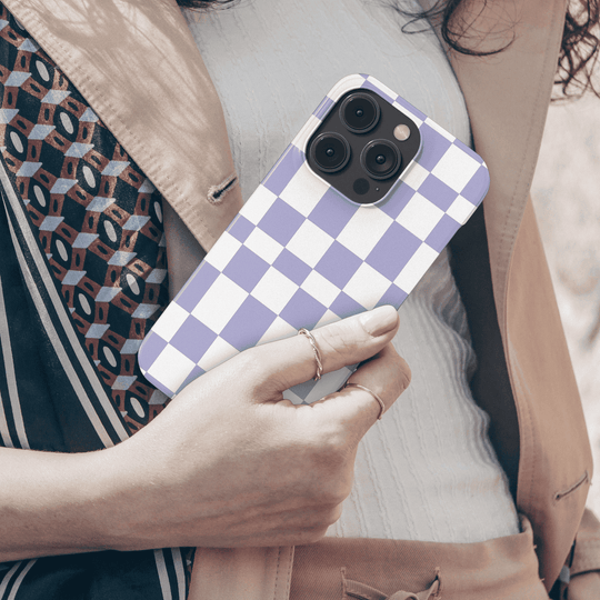 Mauve Checkers Phone Case