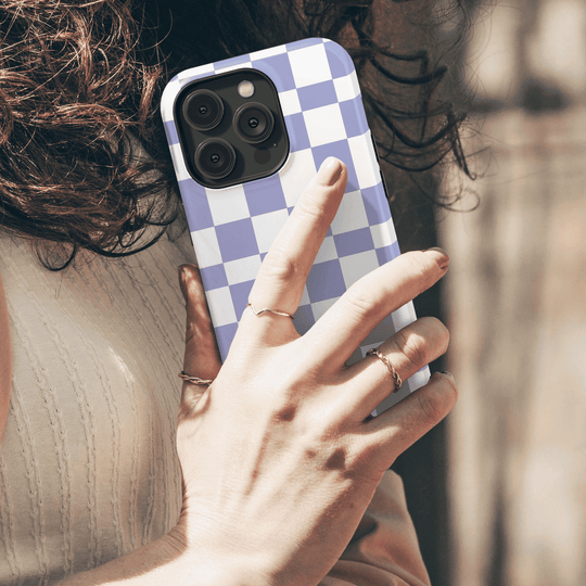 Mauve Checkers Phone Case