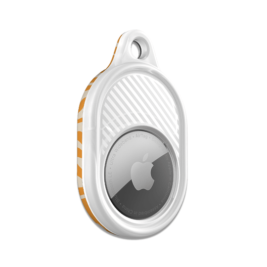 Orange Waves AirTag Case