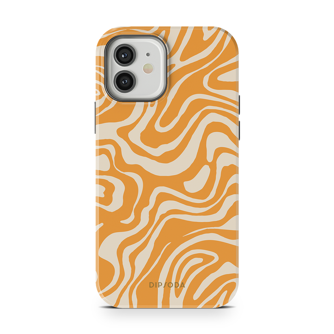 Orange Waves Phone Case