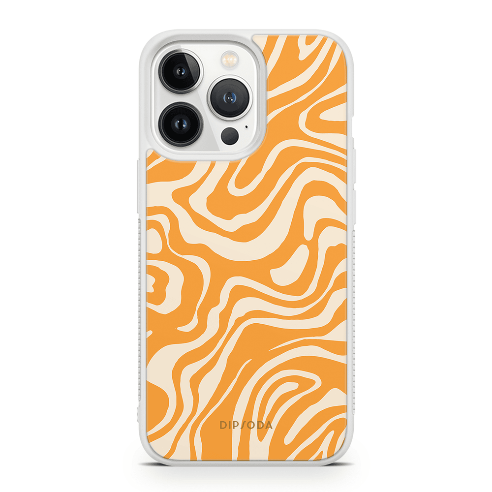 Orange Waves Phone Case