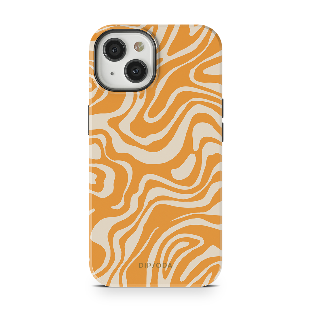 Orange Waves Phone Case