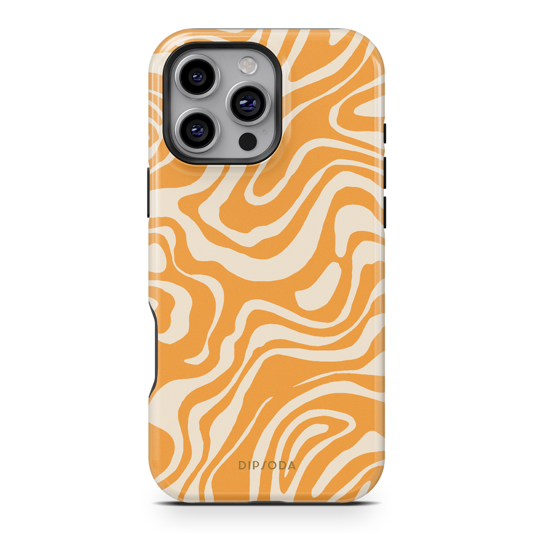 Orange Waves Phone Case