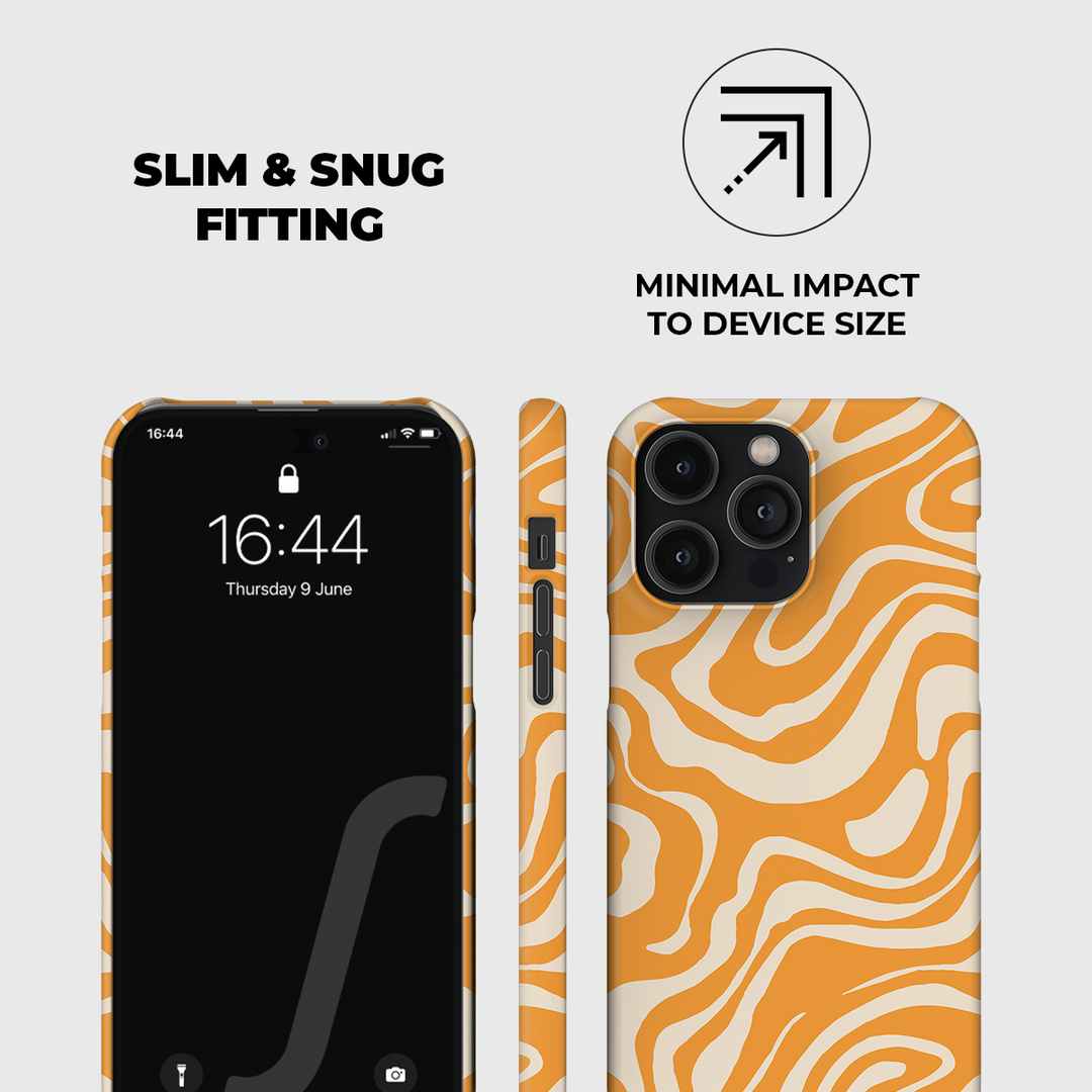 Orange Waves Phone Case