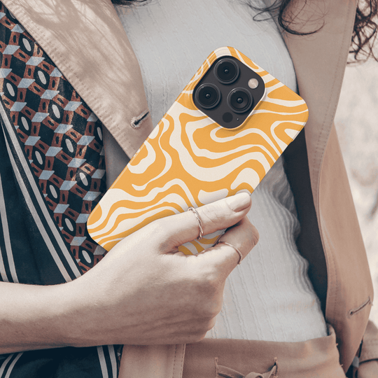 Orange Waves Phone Case