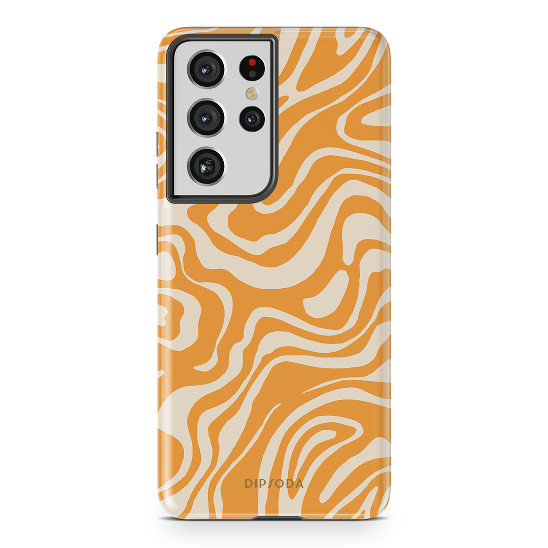 Orange Waves Phone Case