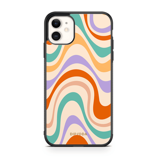 Pastel Waves Rubber Phone Case