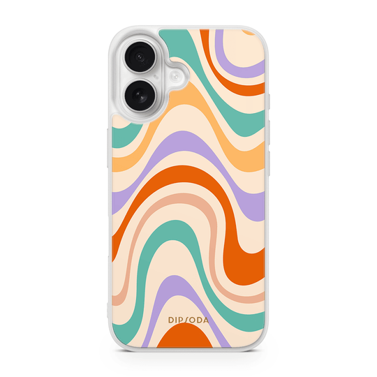 Pastel Waves Rubber Phone Case