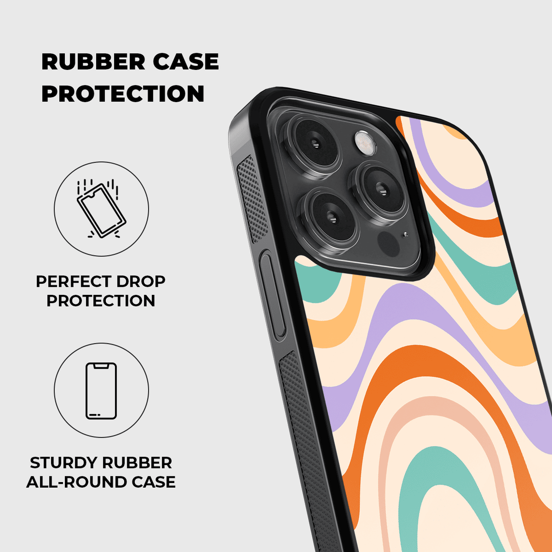 Pastel Waves Rubber Phone Case