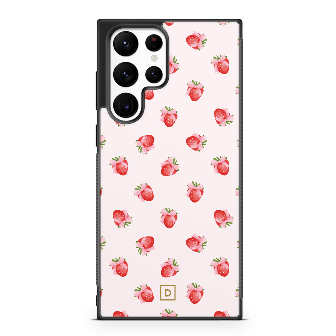 Strawberry Kiss Rubber Phone Case