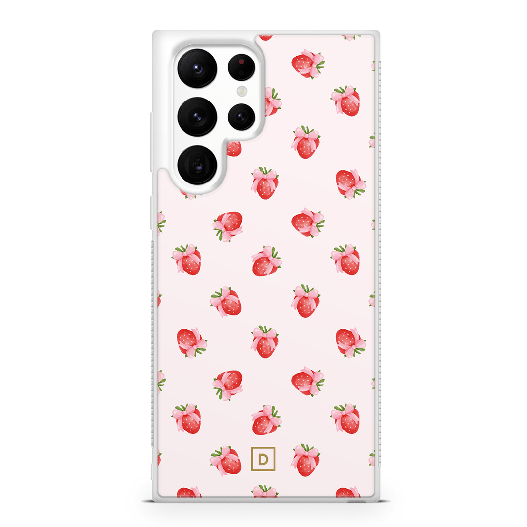 Strawberry Kiss Rubber Phone Case