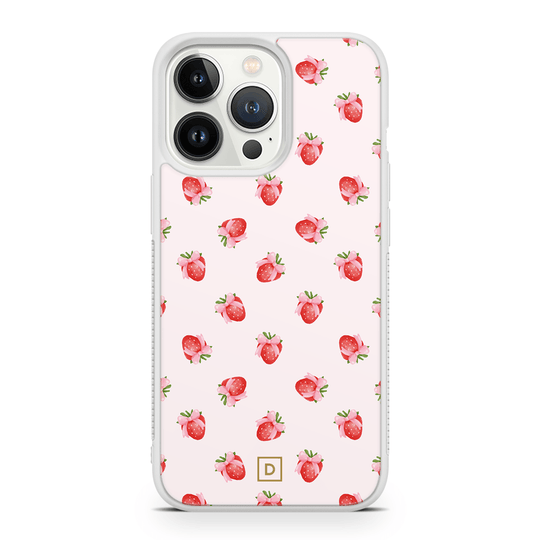 Strawberry Kiss Rubber Phone Case