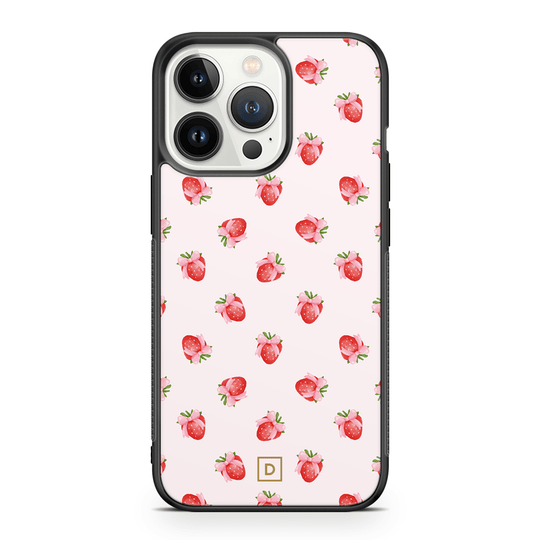 Strawberry Kiss Rubber Phone Case