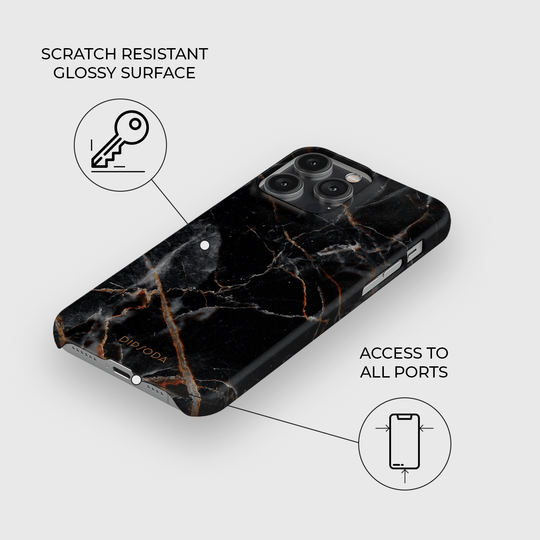 Black Marble Phone Case