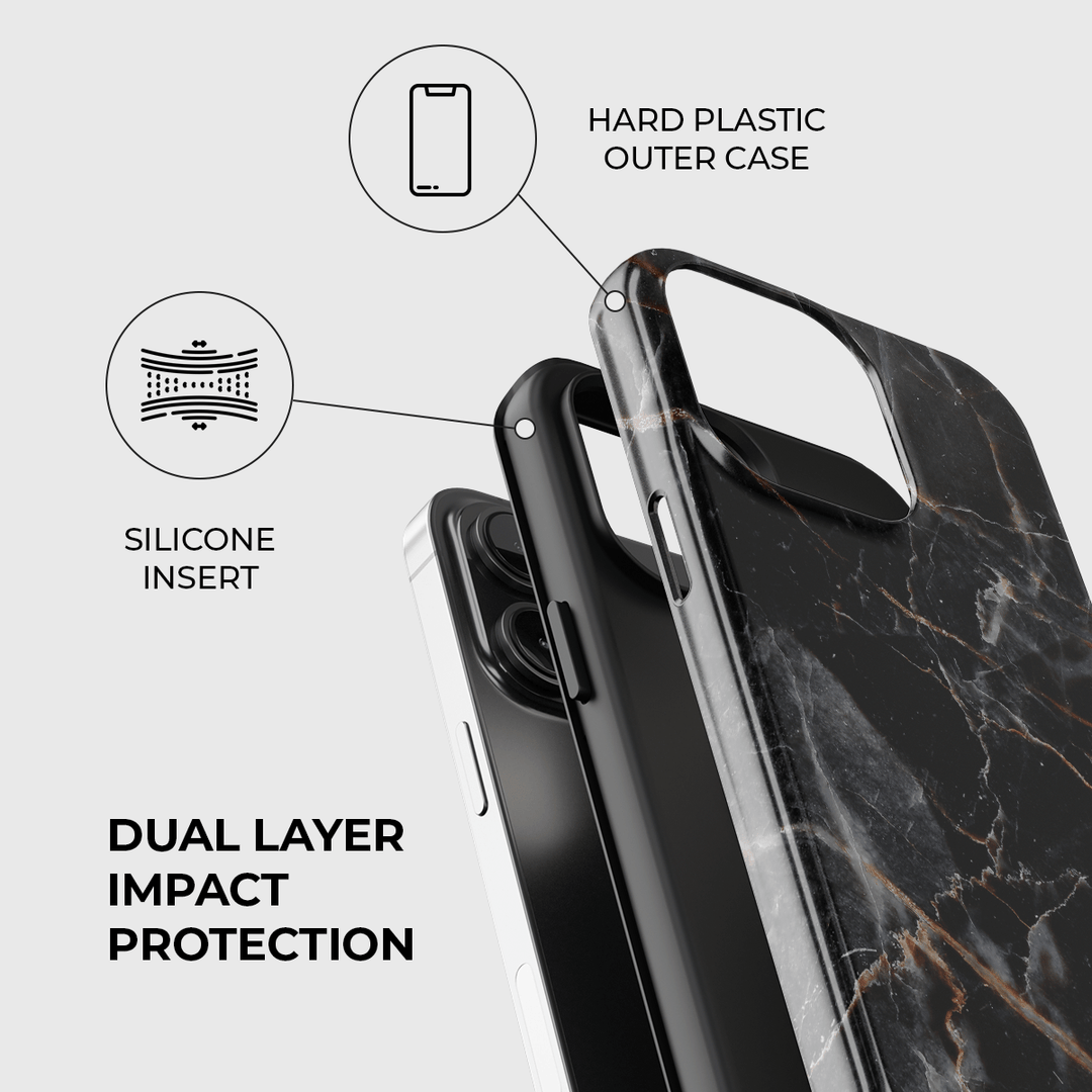 Black Marble Phone Case