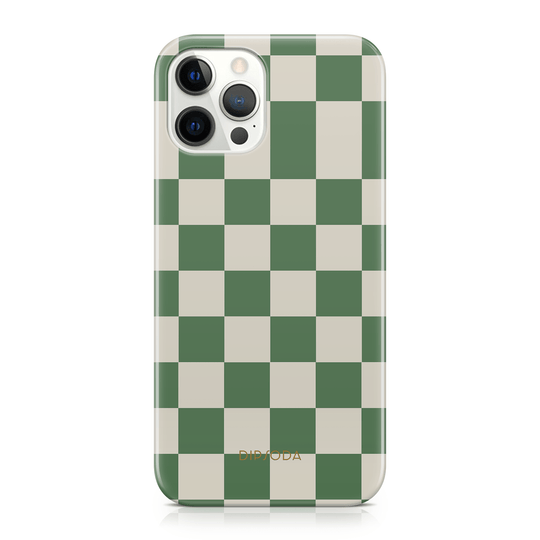 Green Checkers Phone Case