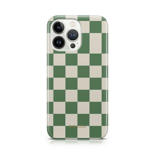 Green Checkers Phone Case