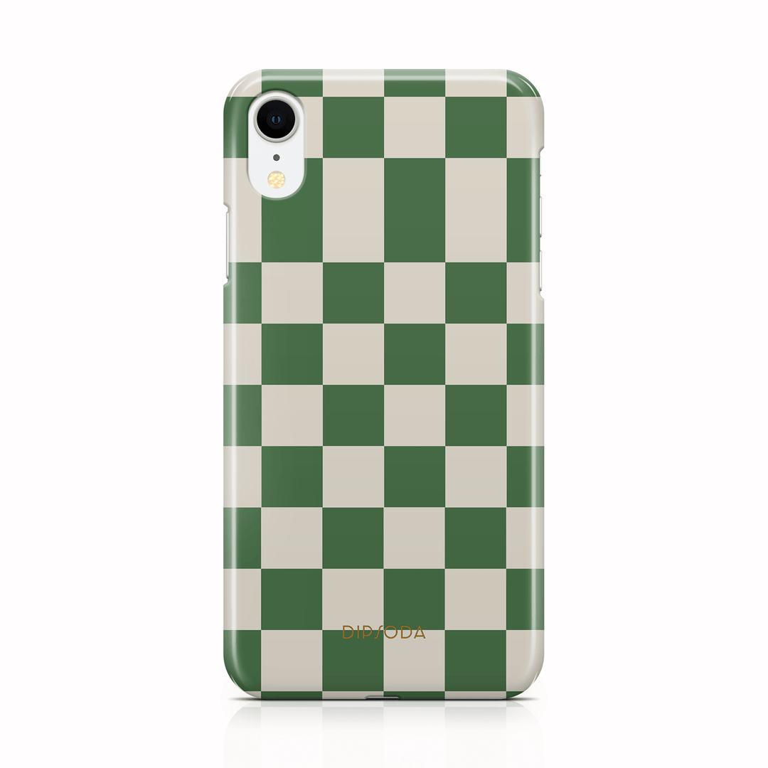 Green Checkers Phone Case