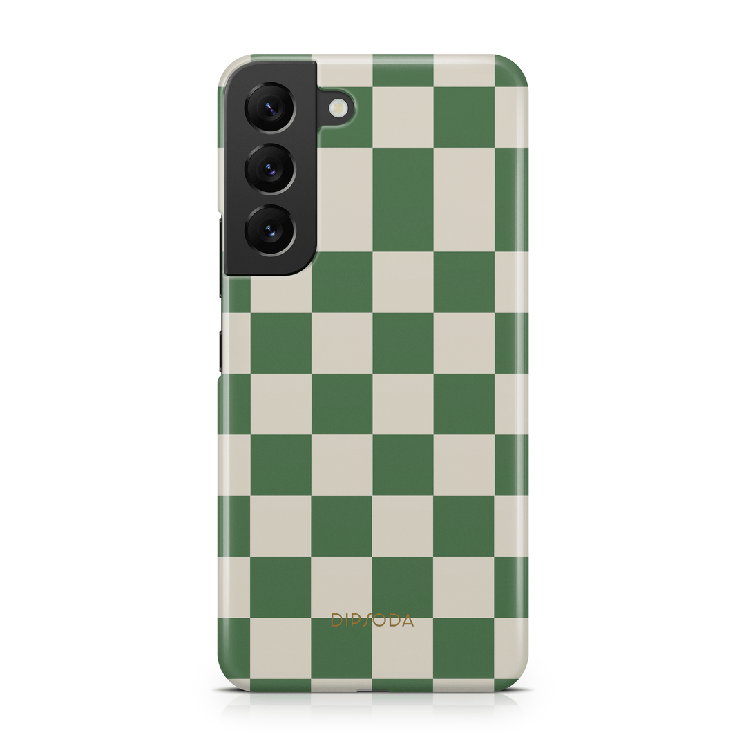 Green Checkers Phone Case