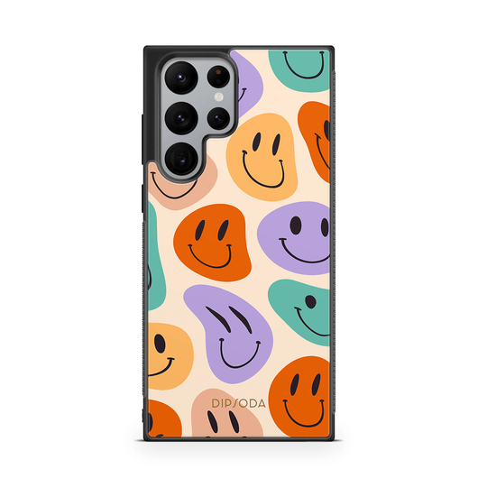 Happy Faces Rubber Phone Case